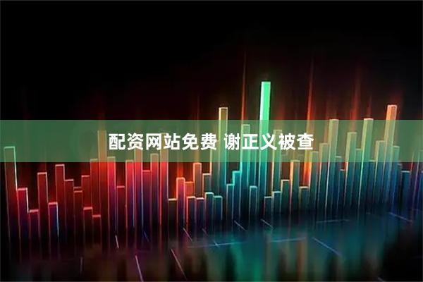 配资网站免费 谢正义被查